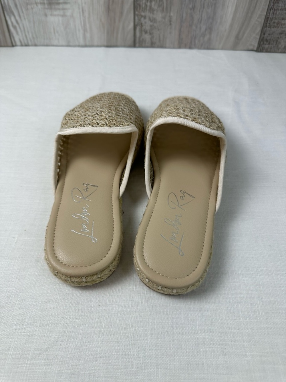 Braided Slip-On Mules in Beige - Picture 4 of 7